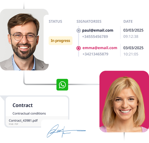 Sign documents instantly via WhatsApp Business